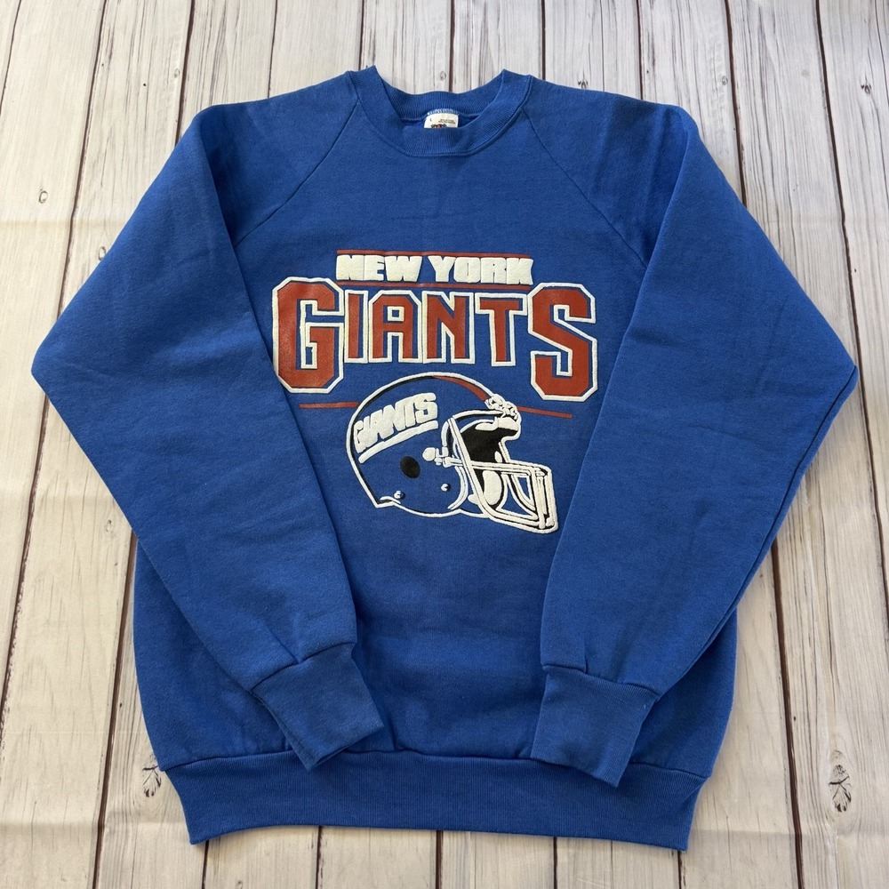 Vintage New York Giants Sweatshirt Made USA Fruit of the Loom Blue Size XL 90s